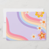 Er is een vibe Retro Rainbow baby foto Kaart (Achterkant)