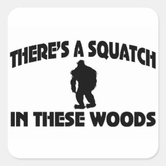 Er is een vierkant in deze Bossen Vierkante Sticker