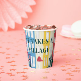 Er is een Village Modern Craft Baby shower Papieren Bekers