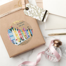 Er is een Village Modern Craft Baby shower Ronde Sticker