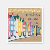 Er is een Village Modern Craft Baby shower Servet (Voorkant)