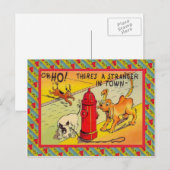 Er is een vreemdeling in de stad briefkaart (Voorkant / Achterkant)