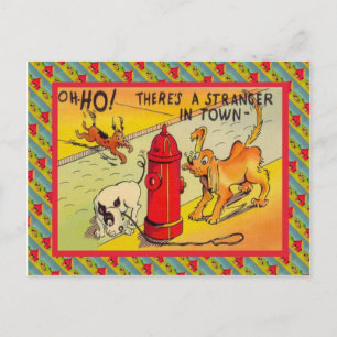 Er is een vreemdeling in de stad briefkaart