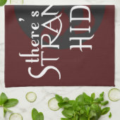 Er is een vreemdeling theedoek (Gevouwen)