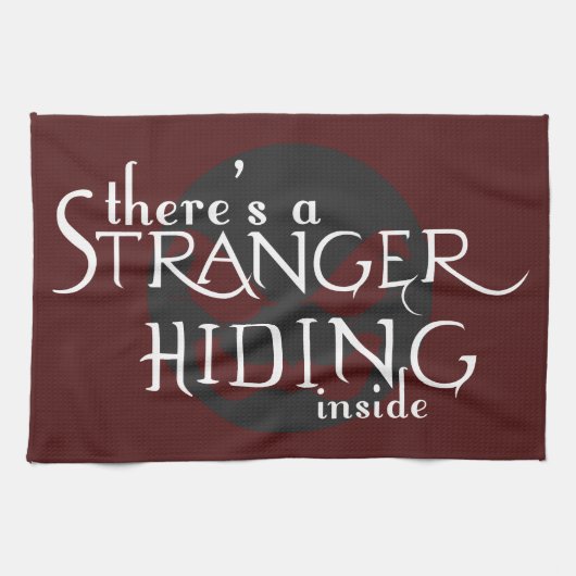 Er is een vreemdeling theedoek (Horizontaal)