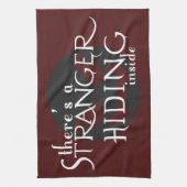 Er is een vreemdeling theedoek (Verticaal)