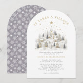 Er is een winterse Baby shower voor nodig Kaart (Voorkant / Achterkant)