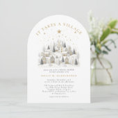 Er is een winterse Baby shower voor nodig Kaart (Staand voorkant)