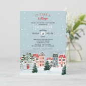 Er is een winterse baby shower voor nodig kaart (Staand voorkant)