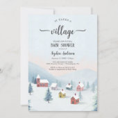 Er is een winterse Baby shower voor nodig Kaart (Voorkant)