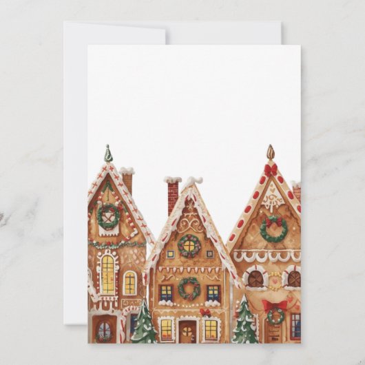 Er is een winterse kerst Baby shower nodig Kaart (Achterkant)