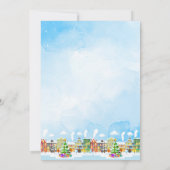 Er is een winterse Santa Baby shower Kaart (Achterkant)