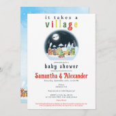 Er is een winterse Santa Baby shower Kaart (Voorkant / Achterkant)