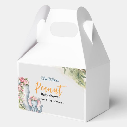 Er is een zoete kleine pinda onderweg bedankdoosjes (Voorkant)