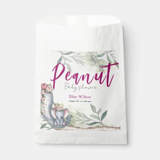 Er is een zoete kleine pinda onderweg bedankzakje (Voorkant)