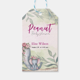 Er is een zoete kleine pinda onderweg cadeaulabel