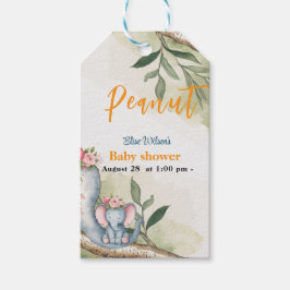 Er is een zoete kleine pinda onderweg cadeaulabel