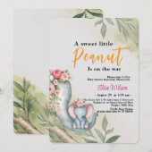 Er is een zoete kleine pinda onderweg kaart (Voorkant / Achterkant)