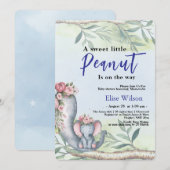 Er is een zoete kleine pinda onderweg kaart (Voorkant / Achterkant)