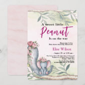 Er is een zoete kleine pinda onderweg kaart (Voorkant / Achterkant)