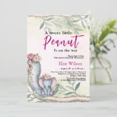 Er is een zoete kleine pinda onderweg kaart (Staand voorkant)