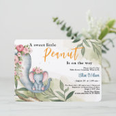 Er is een zoete kleine pinda onderweg kaart (Staand voorkant)