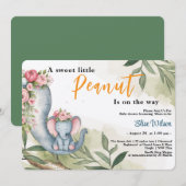 Er is een zoete kleine pinda onderweg kaart (Voorkant / Achterkant)