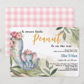 Er is een zoete kleine pinda onderweg kaart (Voorkant / Achterkant)