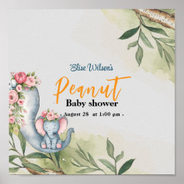 Er is een zoete kleine pinda onderweg poster