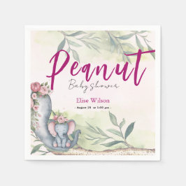 Er is een zoete kleine pinda onderweg servet