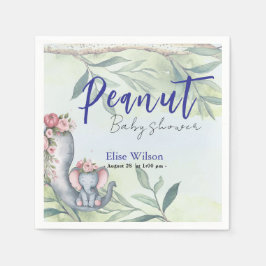 Er is een zoete kleine pinda onderweg servet