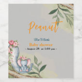 Er is een zoete kleine pinda onderweg wijn etiket (Enkel label)