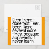 ER IS GEDAAN DAT STUPID DE FUNNY HUMOR LAU QUOTES  BRIEFKAART (Voorkant / Achterkant)