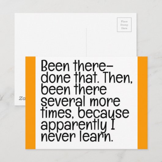 ER IS GEDAAN DAT STUPID DE FUNNY HUMOR LAU QUOTES  BRIEFKAART (Voorkant / Achterkant)