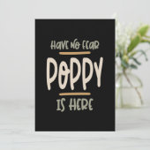 Er is geen angst dat er papaver is - vader en opa  bedankkaart (Staand voorkant)