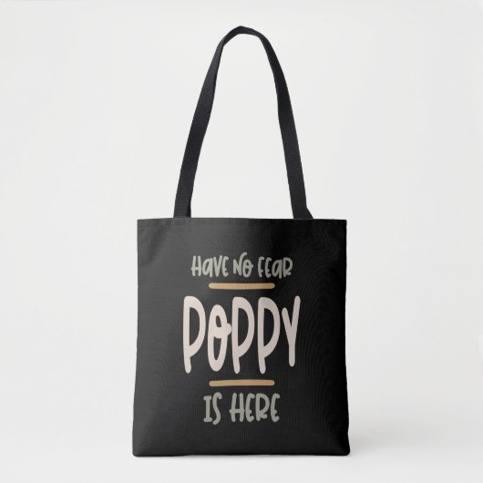 Er is geen angst dat er papaver is - vader en opa  tote bag (Voorkant)