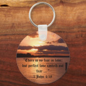 "Er is geen angst in de liefde" Keyring Sleutelhanger (Voorkant)