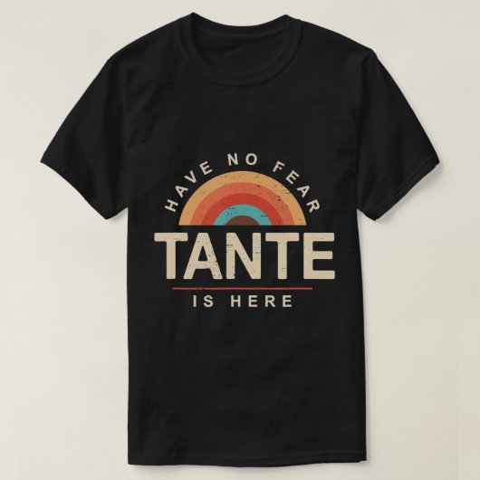 Er is geen angst voor Tante Funny Superheld F T-shirt (Design voorkant)
