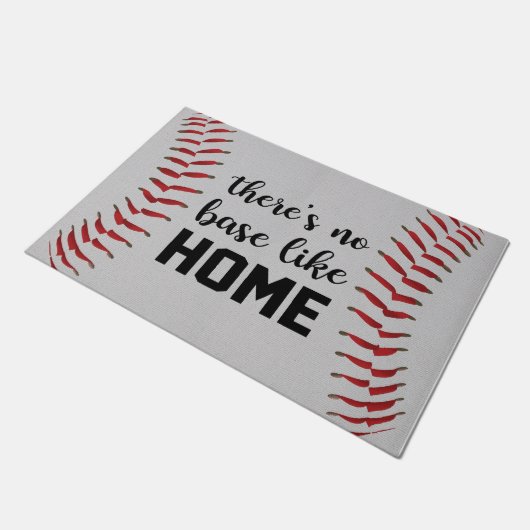 Er is geen basis zoals thuisdeuren, honkbal deurmat (Schuin)