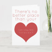 Er is geen betere plaats dan uw (Rood) hart Feestdagen Kaart (Voorkant)