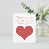 Er is geen betere plek dan je hart (Rood) Briefkaart (Staand voorkant)