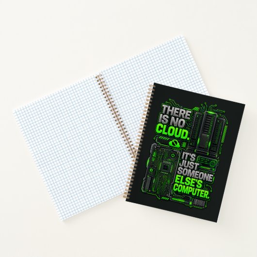 Er Is Geen Cloud Grappige Programmeur Notitieboek (Binnen)