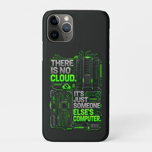 Er Is Geen Cloud Grappige SysAdmin iPhone Hoesje (Achterkant)