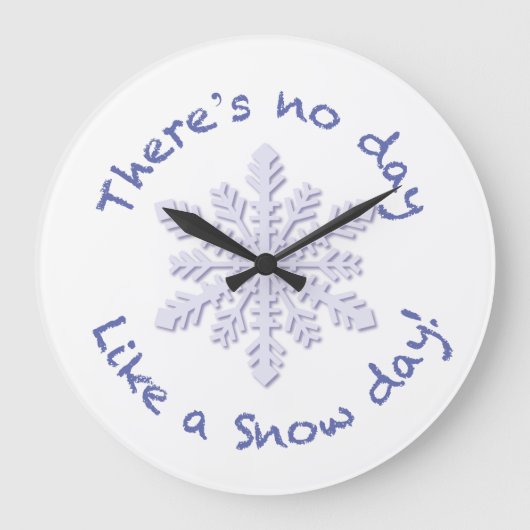 Er is geen dag als een sneeuwdag. grote klok (Voorkant)