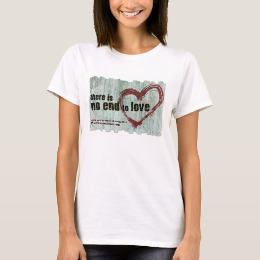 "Er is geen einde aan de liefde" BBW 2015 T-shirt (Voorkant)