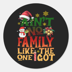 Er is geen familie zoals degene die ik met kerst h ronde sticker