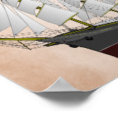 Er is geen fregat _ Emily Dickinson -kunstprint Poster (Hoek)