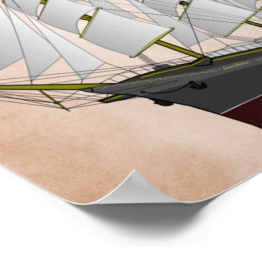 Er is geen fregat _ Emily Dickinson -kunstprint Poster (Hoek)