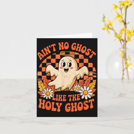 Er is geen geest als de Heilige Geest Kerstmis Hal Kaart (Gele Bloem)