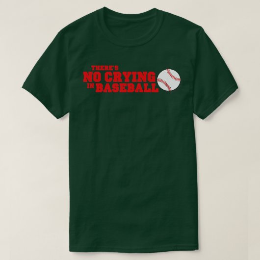 Er is geen gehuil in Baseball Red Ver T-shirt (Design voorkant)